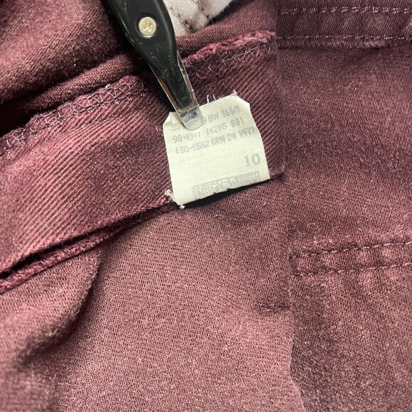 VINTAGE  Riders Jeans Women 18P Burgundy Tapered High Rise Denim Mom USA 31 x 28 - Picture 15 of 16